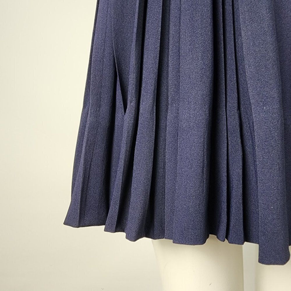 Teal Traina New York 1960s Navy Blue Top & Dress Set Size XS - Picture 5 of 15